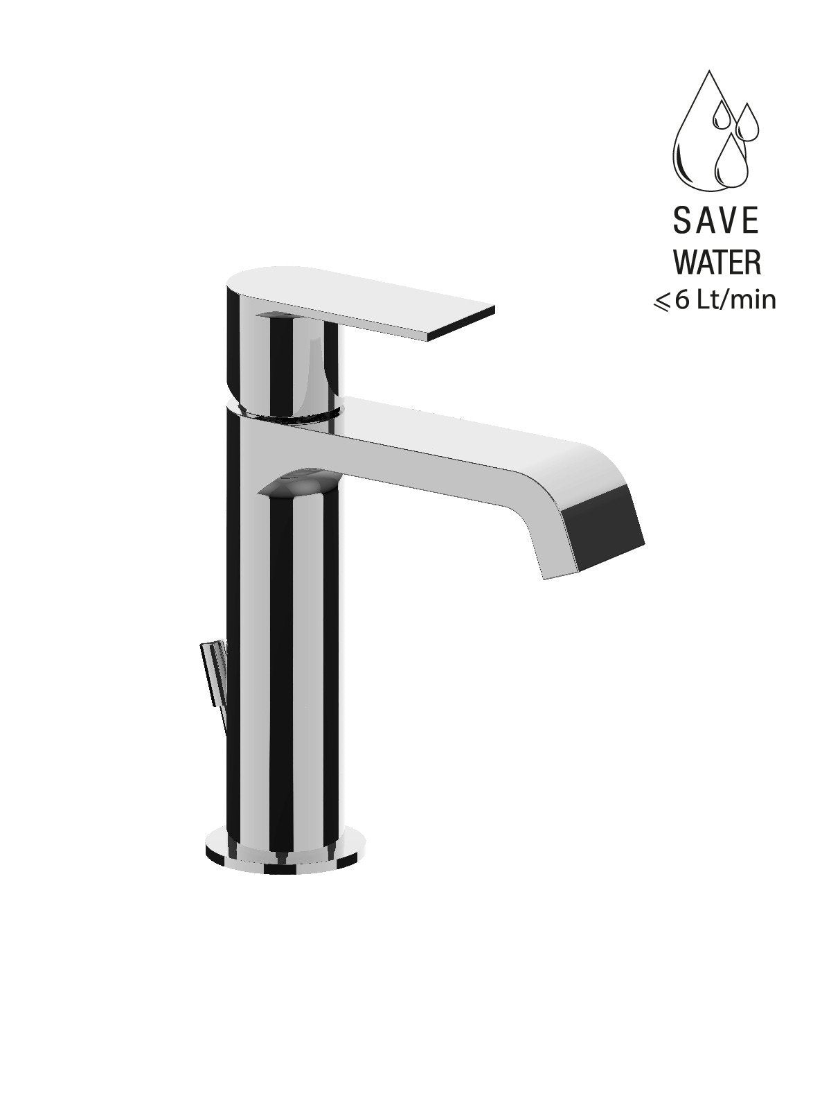 TOLOMEO - Monocomando per lavabo con scarico
