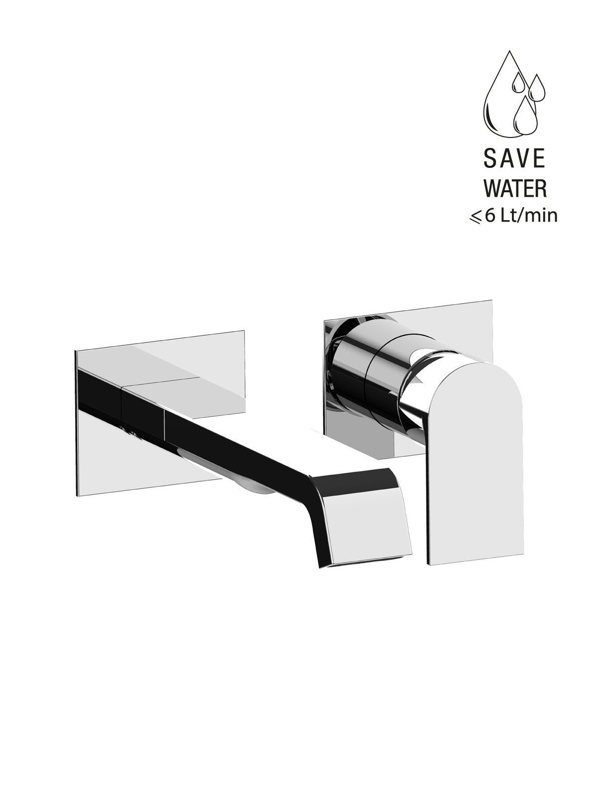 FRATTINI - TOLOMEO - Parte esterna visibile batteria lavabo a parete senza scarico