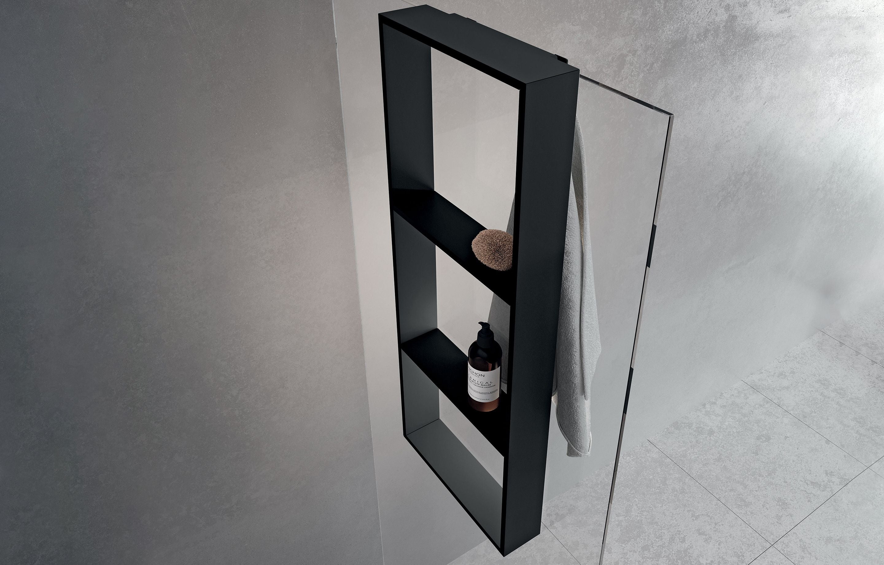 NOVELLINI - FRAME - 3 MENSOLE INTERNE E GANCIO PORTA SALVIETTE