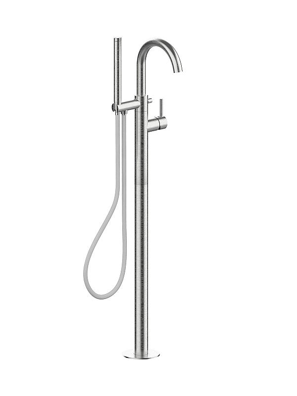 PEPE XL 316 INOX - Parte esterna visibile monocomando vasca a pavimento con doccia + System Box