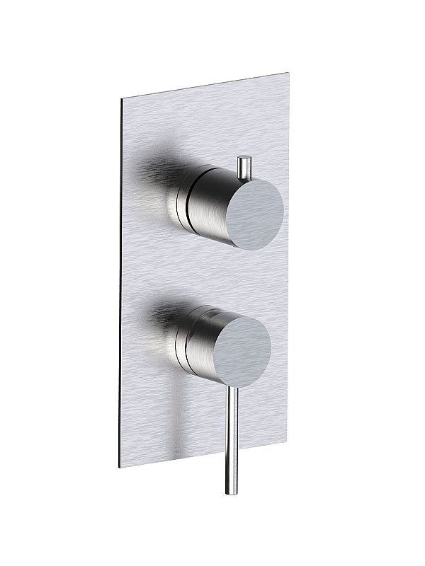 PEPE XL 316 INOX -Parte esterna visibile monocomando incasso 3 vie + System Box