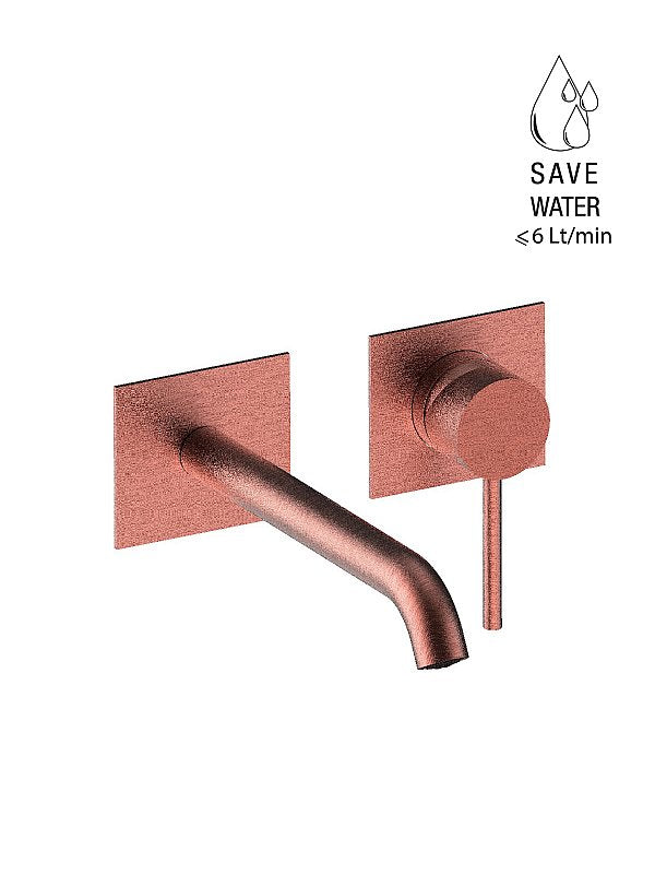 PEPE XL 316 INOX - Parte esterna visibile batteria lavabo a parete senza scarico + Systembox