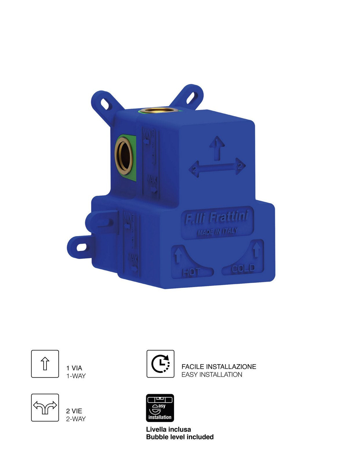 FRATTINI - BORGIA 316 INOX -  Parte esterna monocomando incasso 1 via
