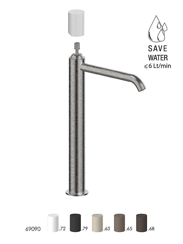 FRATTINI - PEPE XLS 316 INOX - Monocomando lavabo modello alto senza scarico + maniglia