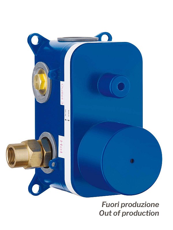 PEPE XL 316 INOX  - Parte esterna visibile monocomando vasca a pavimento con doccia + System Box